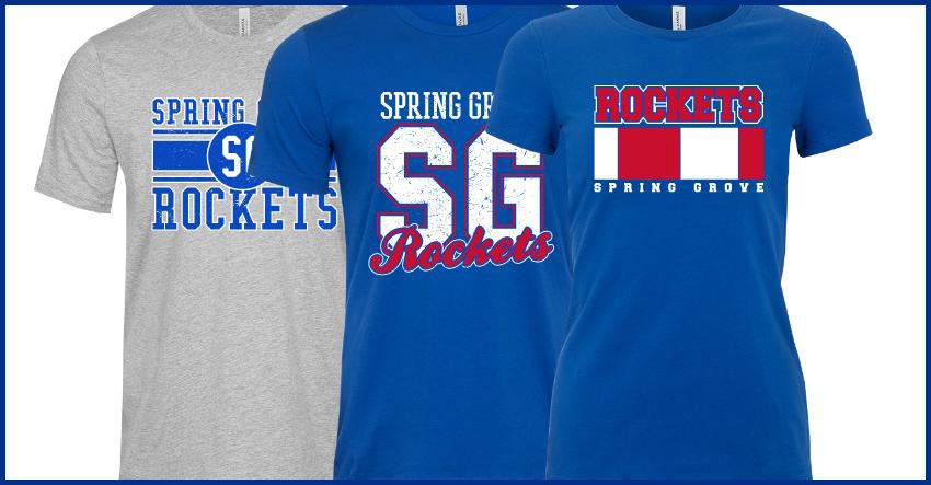  Blue and gray t-shirts with Rocket logo images